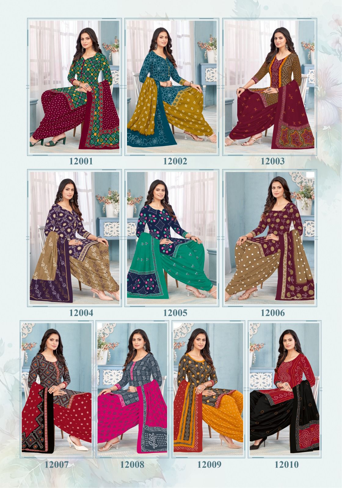Miss World Bandhani Special Vol 12 Cotton Dress Material Wholesale Market In Surat With Price